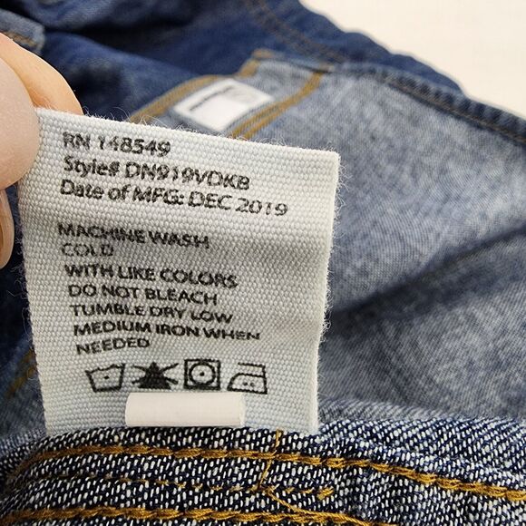 Paperdenim & Cloth Shirt Mens Large Blue Button Down Short Sleeve Denim Pockets - Picture 9 of 11